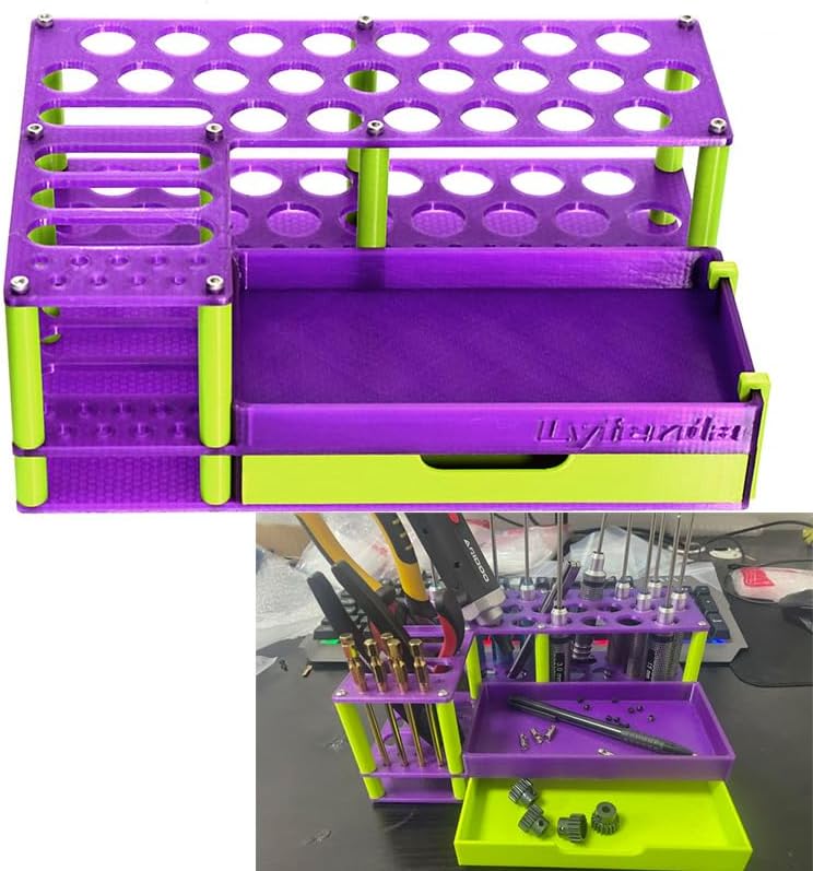 RC Remote Control Model Screwdriver Storage Rack - Boat Models, Airplane Models, Car Models, Drone, Maintenance Tools Rack, Tool Box, for Remote Control Model Enthusiasts - Purple