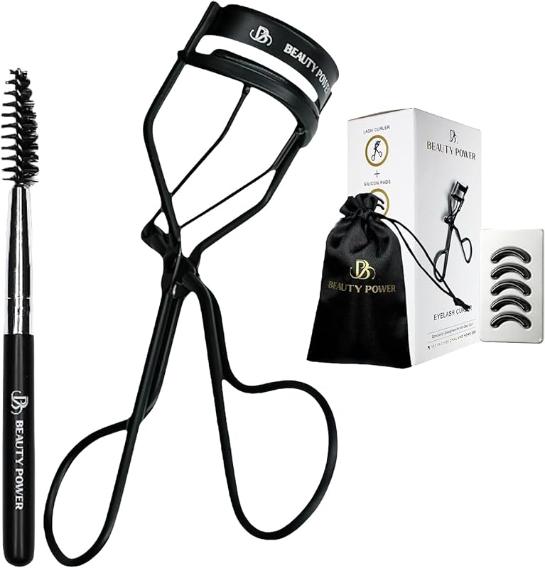 Curvador de cílios Beauty Power com escova para sobrancelhas e bolsa