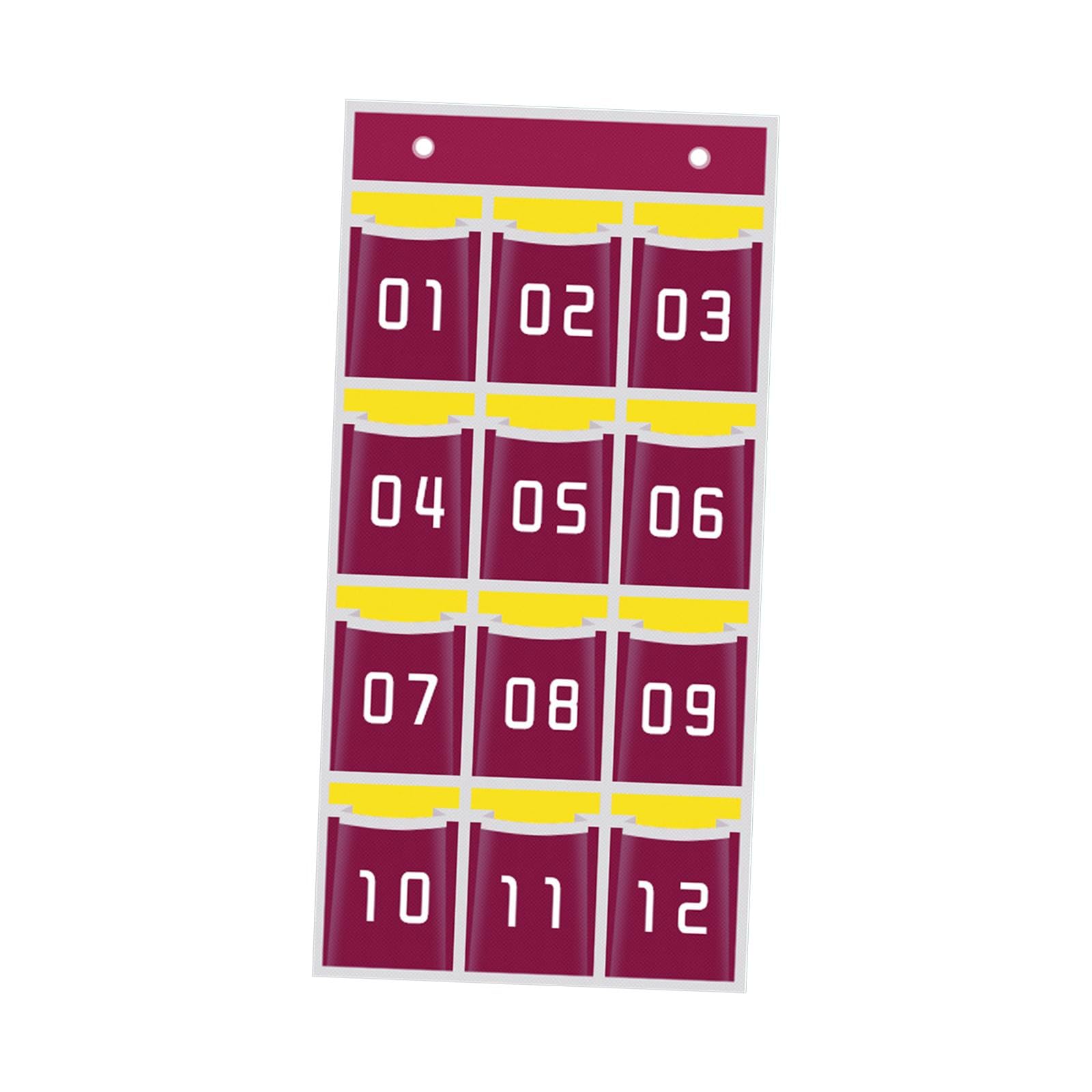 MYADDICTION Classroom Pocket Chart Numbered Hanging Organizer for Closet Cabinet Bedroom 12 Pockets-image-42