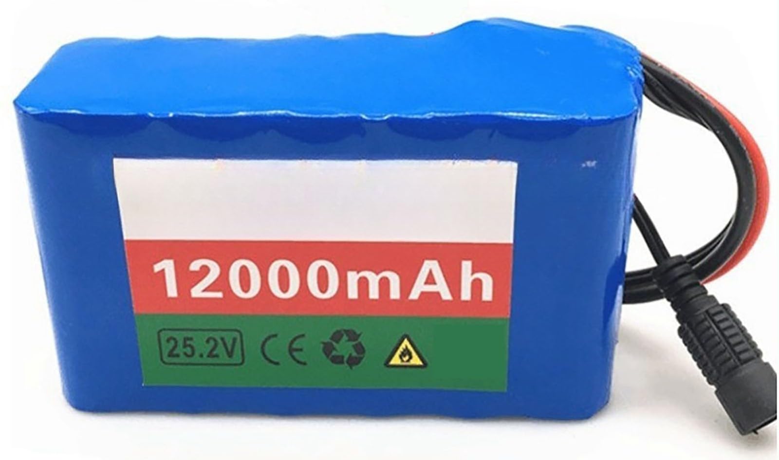 24V 12Ah 6S2P Batteria Per Bicicletta Elettrica Con Caricabatteria Protezione BMS Integrata, 25.2V 12Ah Ricaricabile Batteria 24V 12Ah,T