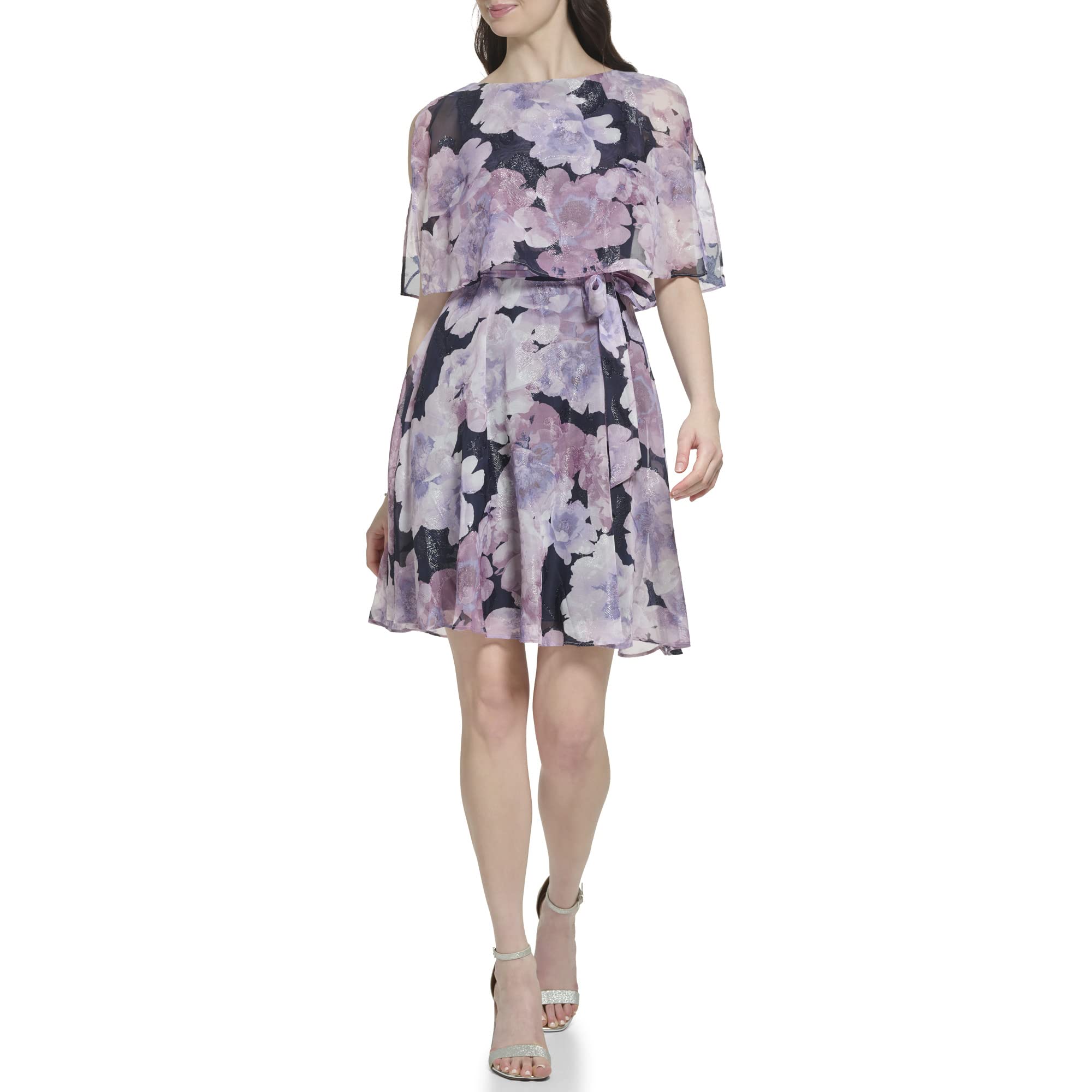 Jessica Howard Women's Clip Chiffon Fit & Flare Sleeveless-Guest of Wedding