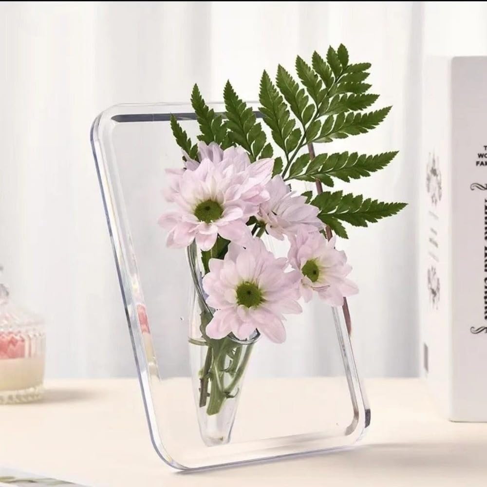 Vase en acrylique cadre photo pour sublimer votre table basse de salon