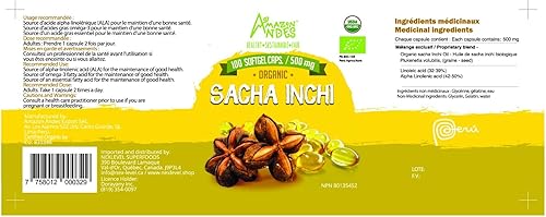 Miniatura 5 de Yaxa Andes Aceite de Sacha Inchi en Cápsulas - Fuente de omegas 3, 6 y 9 - Fuente más saludable de ácidos grasos esenciales - Vegano, sin OMG