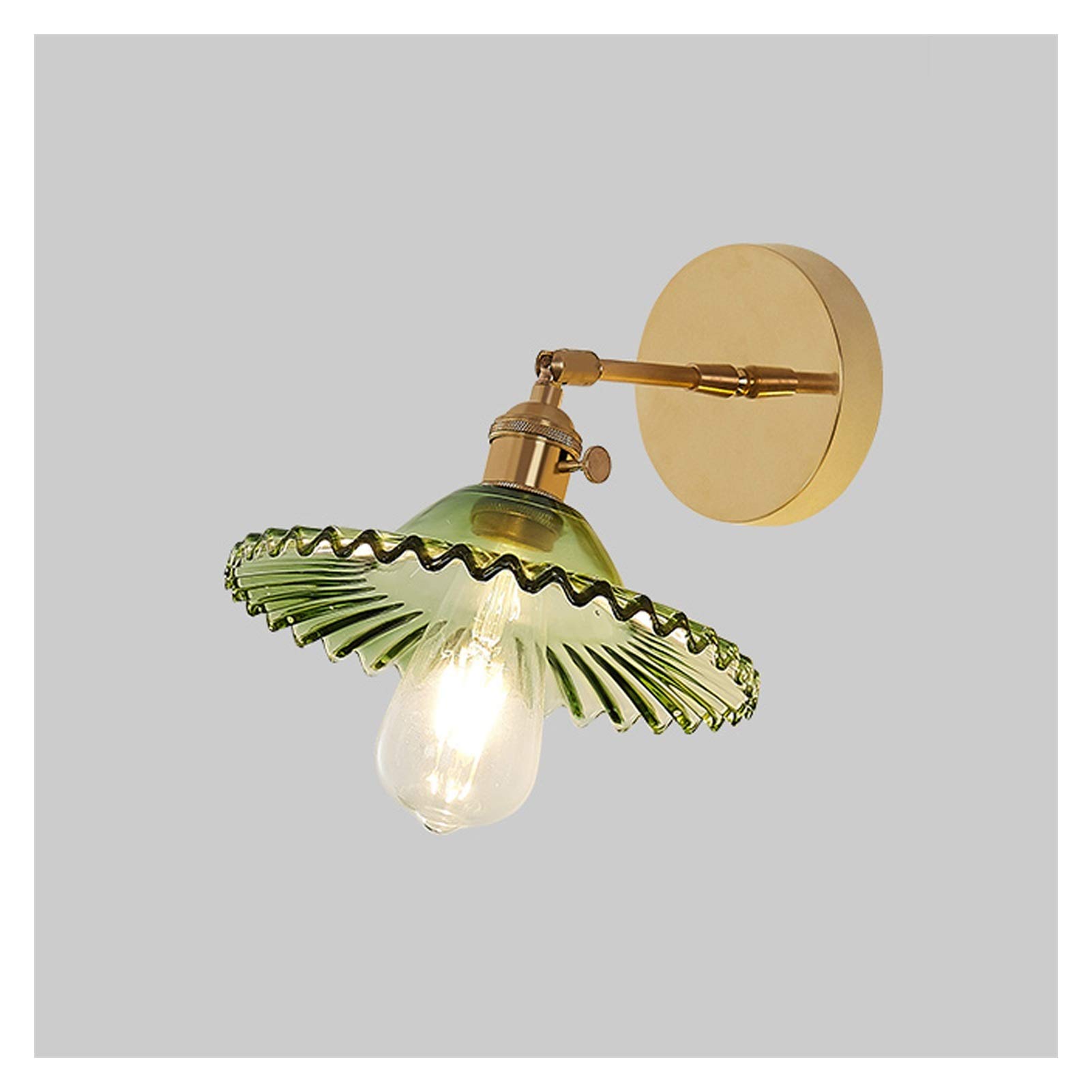 HXYSXHJUO Wall Lamps Compatible With Living Room - Brass Lamp Corridor Aisle Simple Bedroom Background Light Sconce Fixtu(Green)
