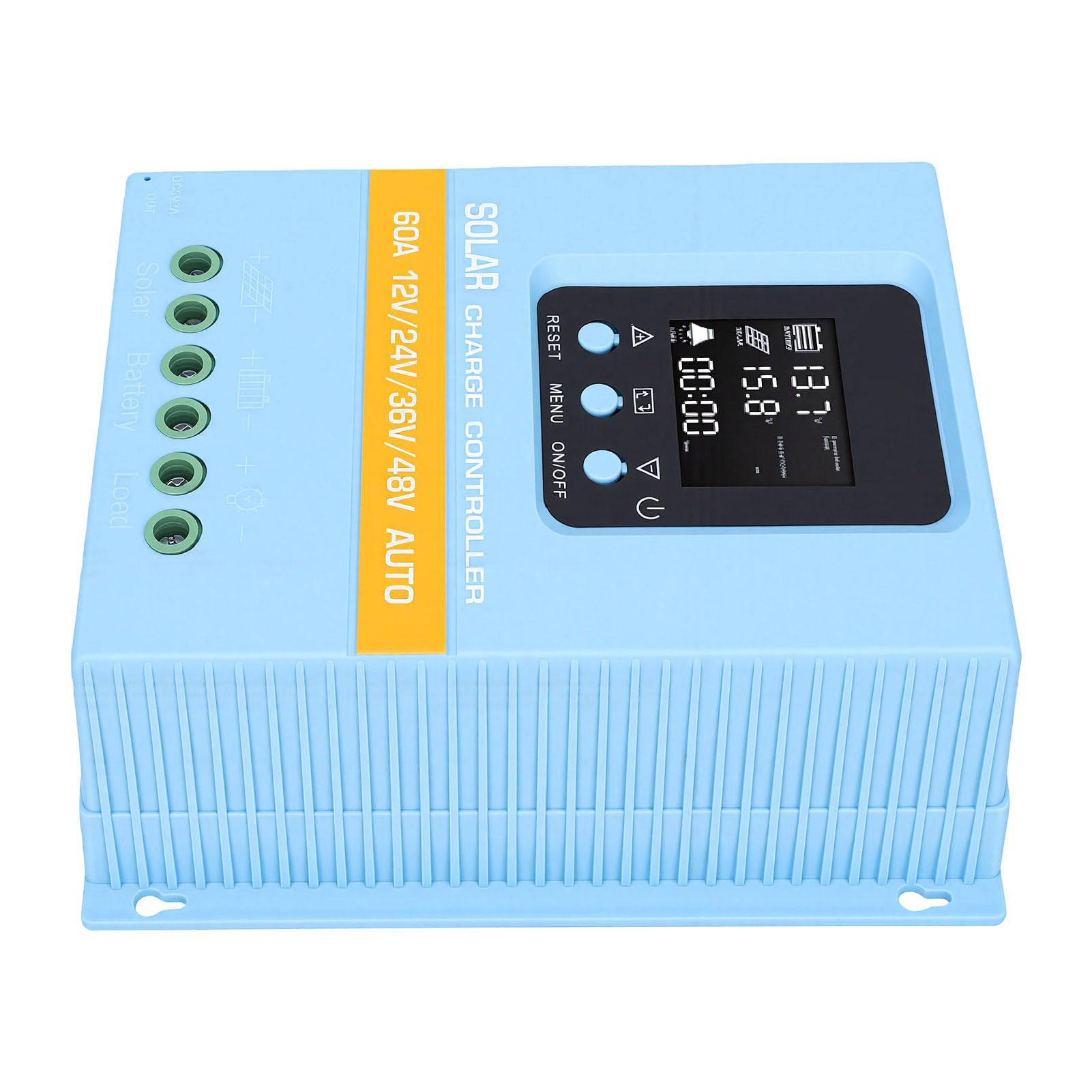 YDuupxe Mppt Controlador de Carga Solar, 60A Auto 12V 24V 36V 48V