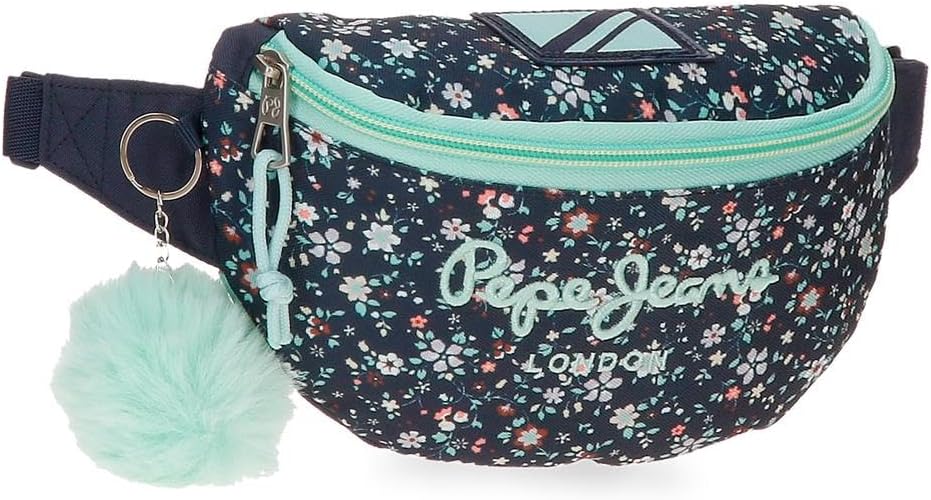Pepe Jeans Alenka – Petite Sacoche Banane 22x12x7 Cm – Polyester, Sangle Réglable, Pompon Décoratif