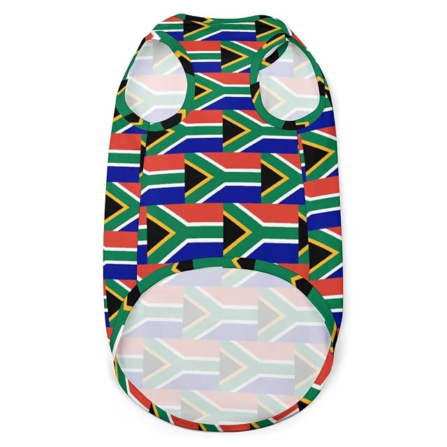 Foto 2 de 6 de Bandera de Sudáfrica Ropa para Mascotas Gato Perro Mascota Chaleco Abrigo cálido Camisa