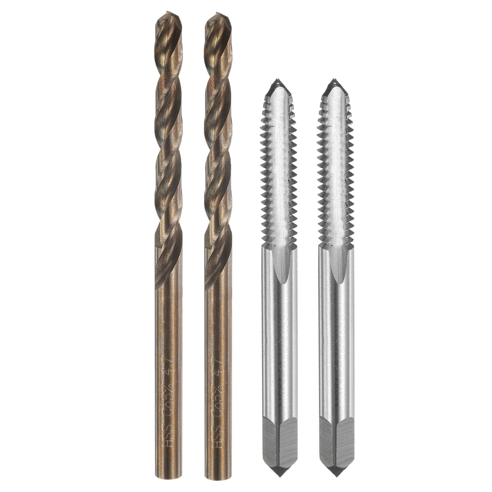 Ensemble tarauds M6 et forets hélicoïdaux 4.7mm HSS-CO pour filetage métrique droit