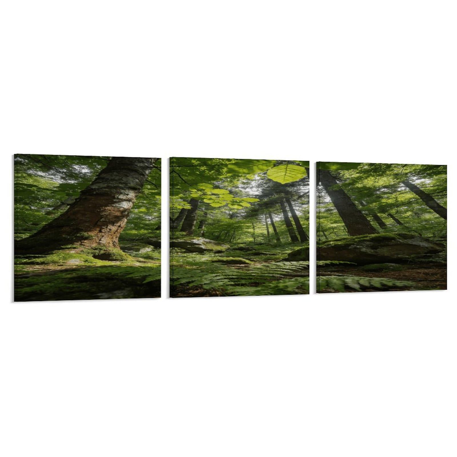 Khauerbc Style Set Of 3 Forest Wall Art，Paintings Artwork For Living Room, Hallway, Bedroom, Office Wall Decor For Living Room, Hallway, Bedroom, Office Paintings Artwork 8X8 Inch