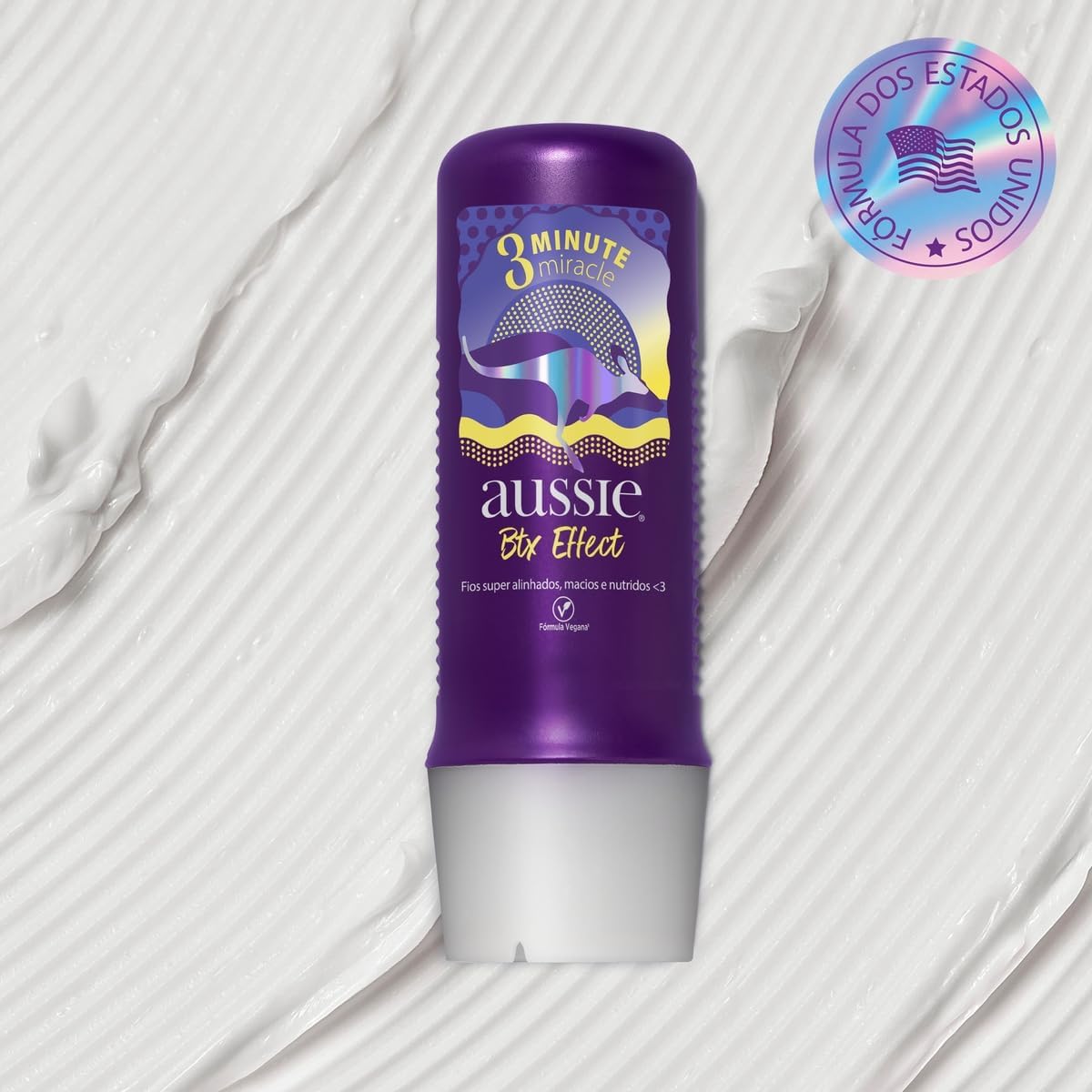 Tratamento Aussie Botox Effect 3 Minute Miracle Óleo De Macadâmia Australiano e Damasco 236ml, Aussie