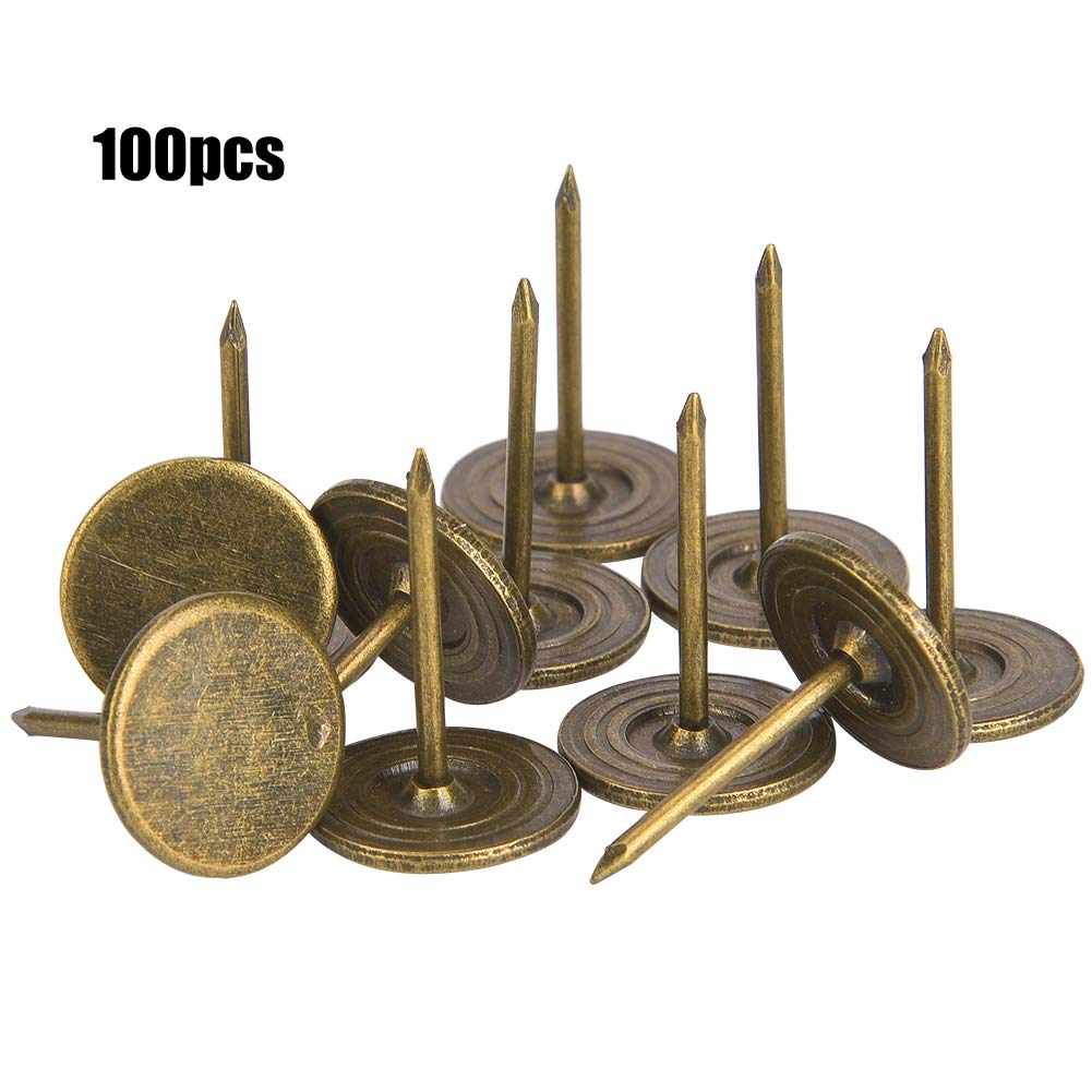 Kit 1000 Bullette Ottone Per Tappezzeria - Borchie Decorative 9mm Effetto Vintage - Foto 11