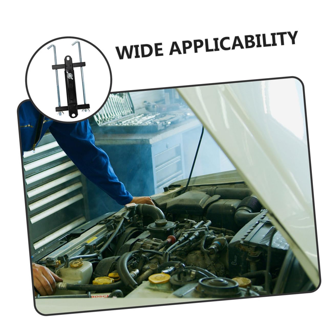Vaguelly 2pièces Support De Batterie Voiture Métal Réglable Lot Cadre De Protection Pour Fixation De Batterie Automobile