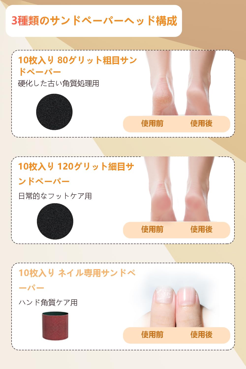 Amazon.co.jp: 【コードレス電動角質リムーバー │ 2-in-1 折りたたみ