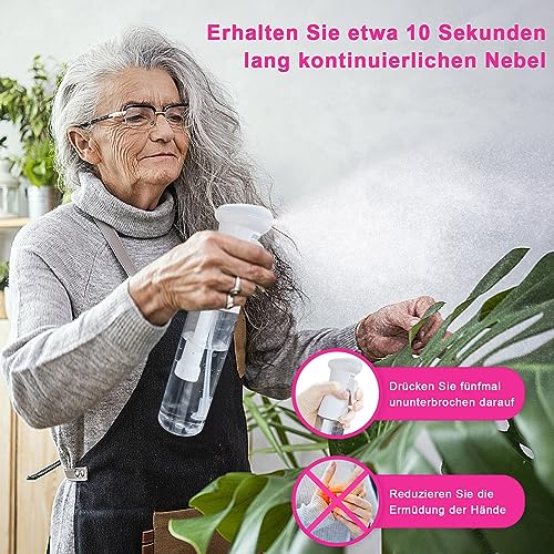 Foto von Sprühflasche für Haare-300ml sprühflasche pflanzen Kontinuierliche Ultra Fine Mist Spray Bottle Wasser Sprüher Friseur Spray Flaschen für Salon Friseur Haar Werkzeug , Pflanzen(2 Packungen)