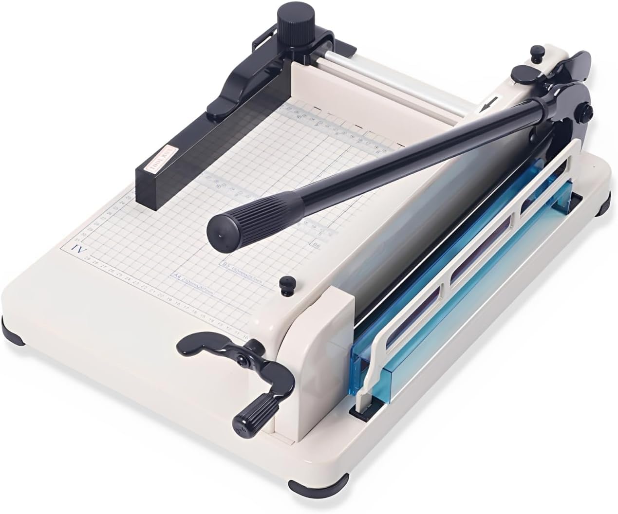 Taglierina per carta A4, 12 taglierino a ghigliottina per 500 fogli, scala di precisione, ideale per uffici e artigianato
