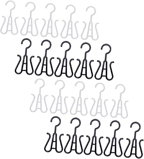 TOGEVAL 20pcs Plastic Shoe Holders Shoe Hangers for Entryway Closet Rack Hanging Organizer