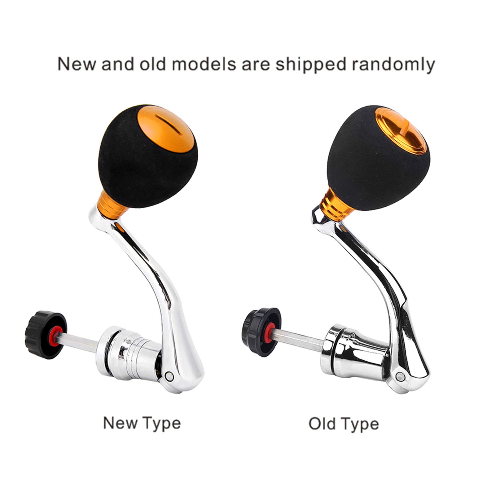 Spinning Reel Handle, Fishing Reel Handle Zapasowy kołowrotek Power Handle Metalowe ramię wahadłowe Uchwyt kołowrotka Pokrętło do naprawy (duże złoto)