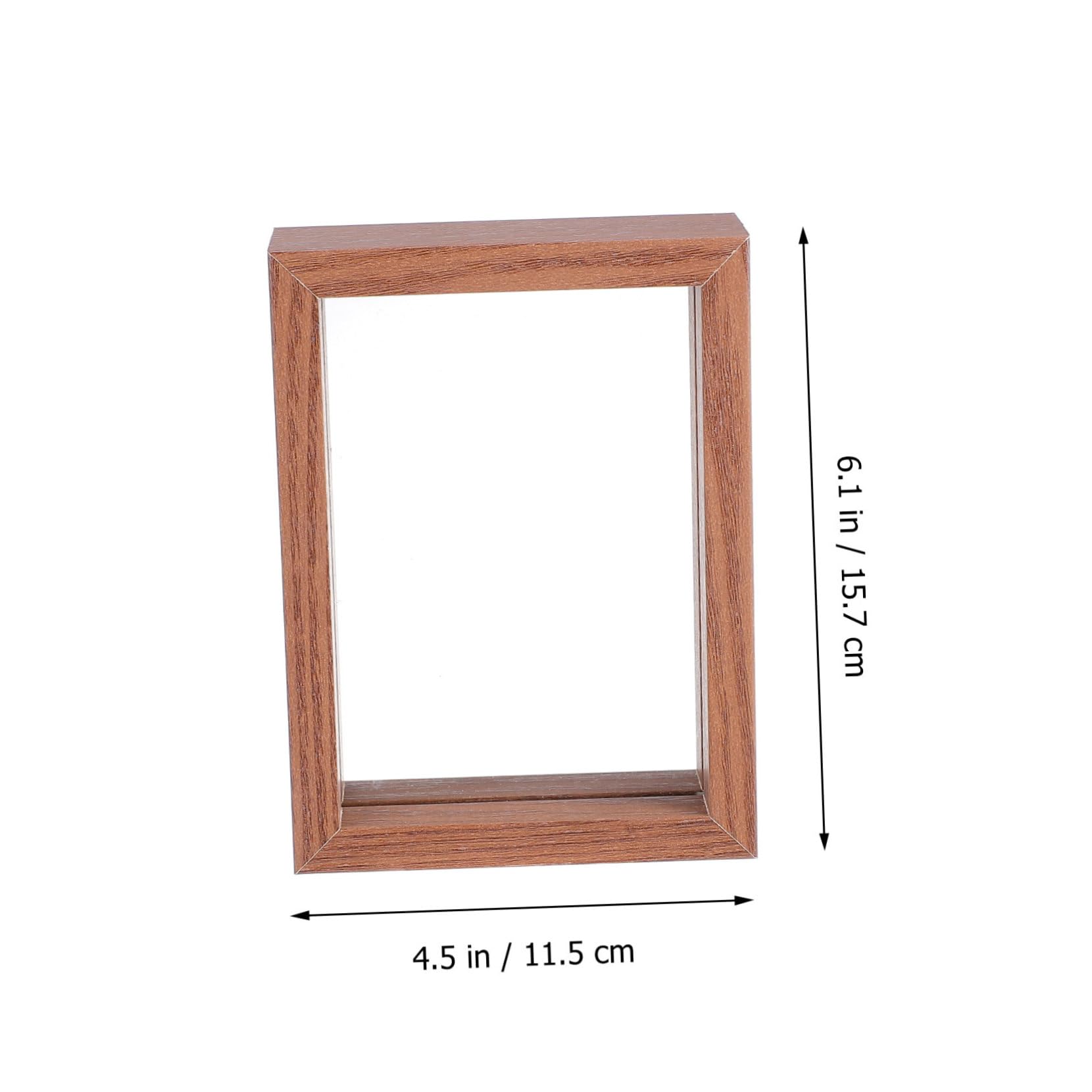 HOLIDYOYO Herbarium Specimen Frame 2-sided Glass Wood for Photos Plants Home Dec