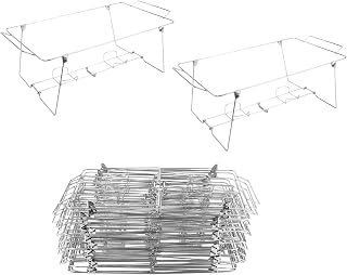 Chafing Wire Rack Buffet Stand, 24 Pack Stackable Chafing Dishes Warmer Catering Supplies, Folding Serving Tray Wire Racks, Full Size Wire Frame for Camping, Hotel Buffet, Picnic