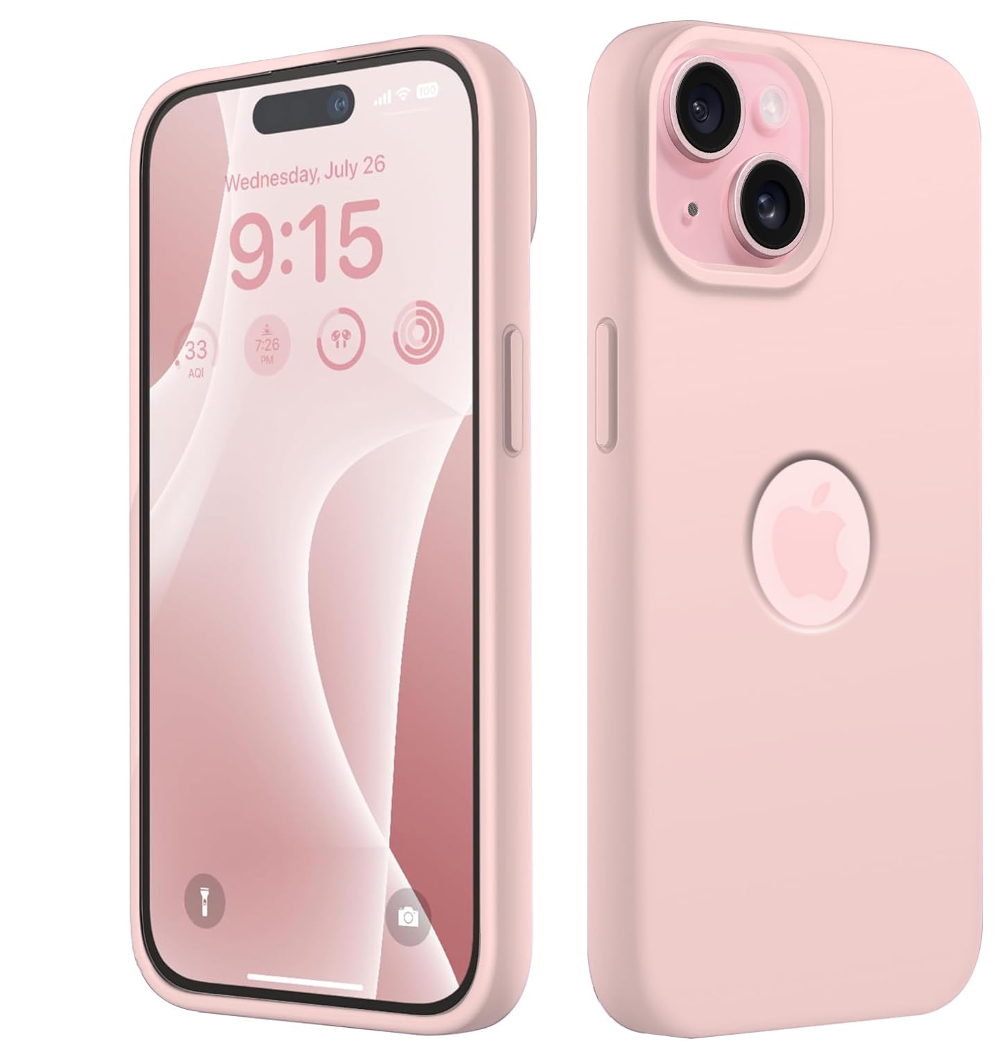 Elzzi Microfiber Logo Cut Cover Compatible for iPhone 13 Case Cushion Liquid Soft Silicone Gel Rubber Phone Cases Non-Slip Full Body Protective Shockproof Back Cover 6.1 inch, Sand Pink (B09ZQK2536) Amazon Price History, Amazon Price Tracker
