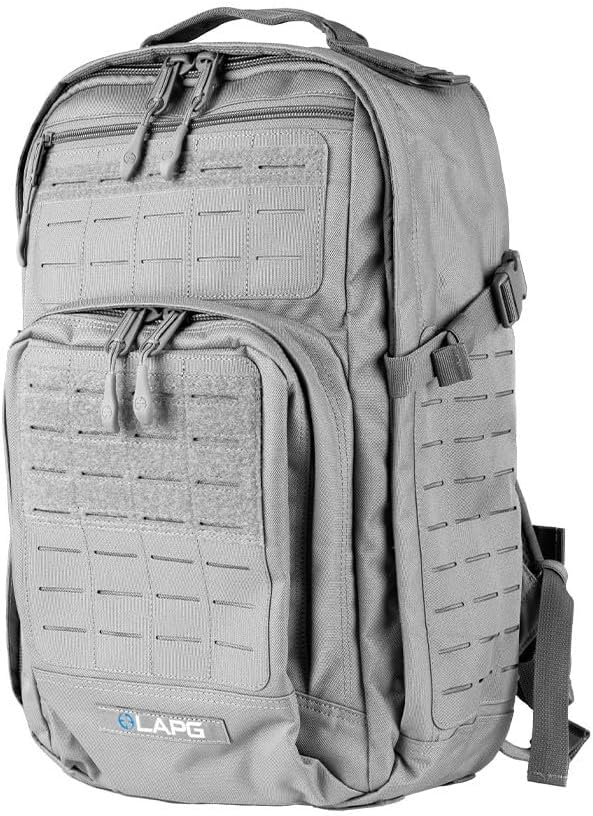 LAPG Atlas 12 Hour Tactical Backpack for Men & Women, Survival Gear Bag, Large Hiking Camping Bug Out Backpack, Grey