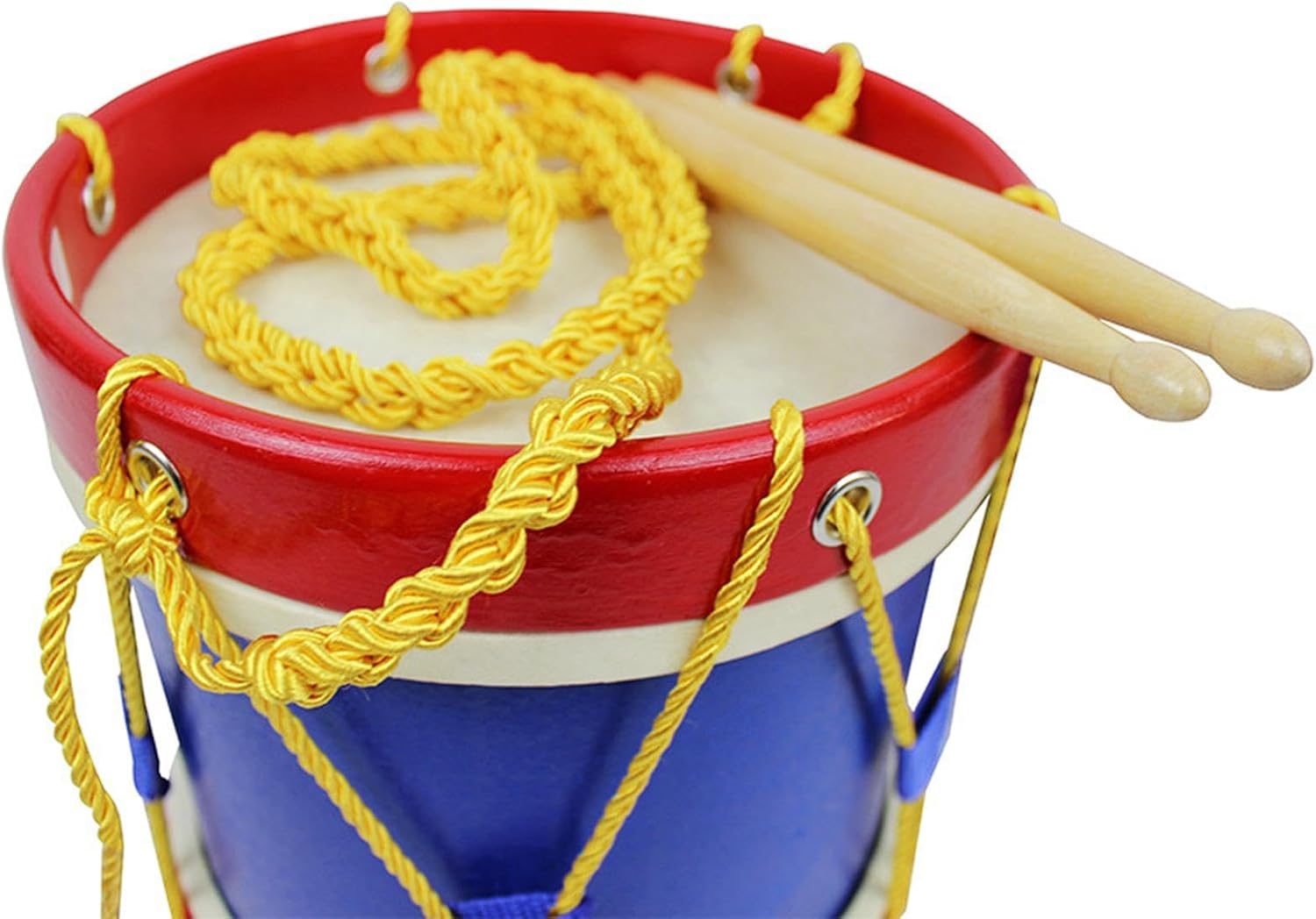 Kids Marching Drum 22cm with 2 Drum Sticks Adjustable Strap for Family Birthday Party