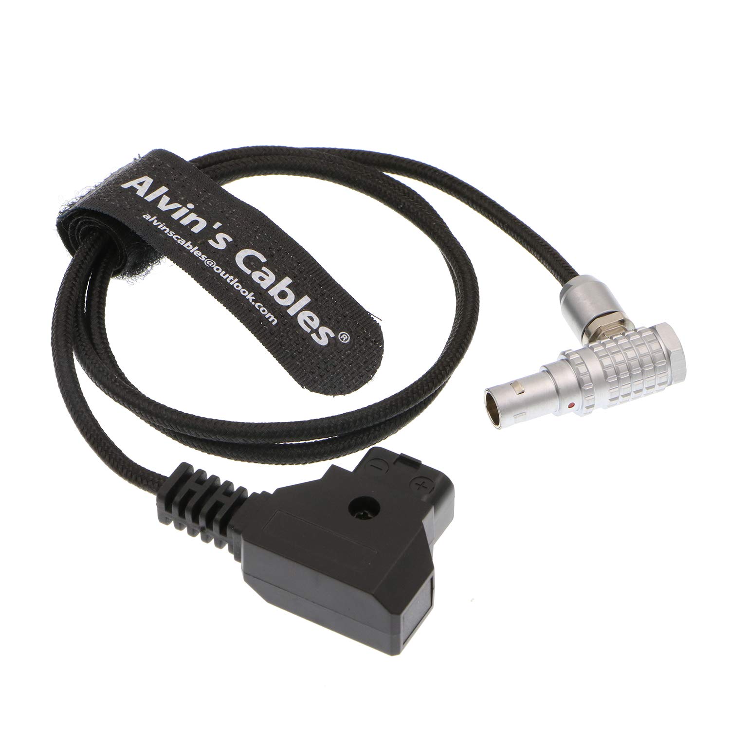 Flexible Anton D Tap to 2 Pin Male Right Angle Power Cable for Teradek ARRI 60CM