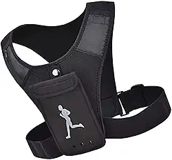 Colete de Corrida Respirável e Leve - Suporte para Telefone no Peito - Acessórios de Corrida para Homens