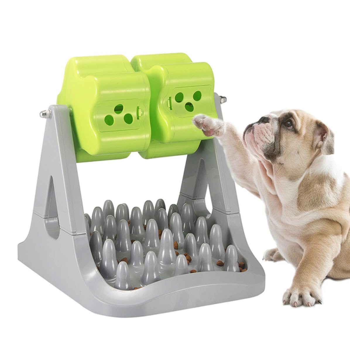 Automatischer Hundefutterspender Leichter Futternapf aus ABS Kunststoff mit Anti Verschlucken Funktion und Spielerischem Trainingsspielzeug für Hunde für Haustiere