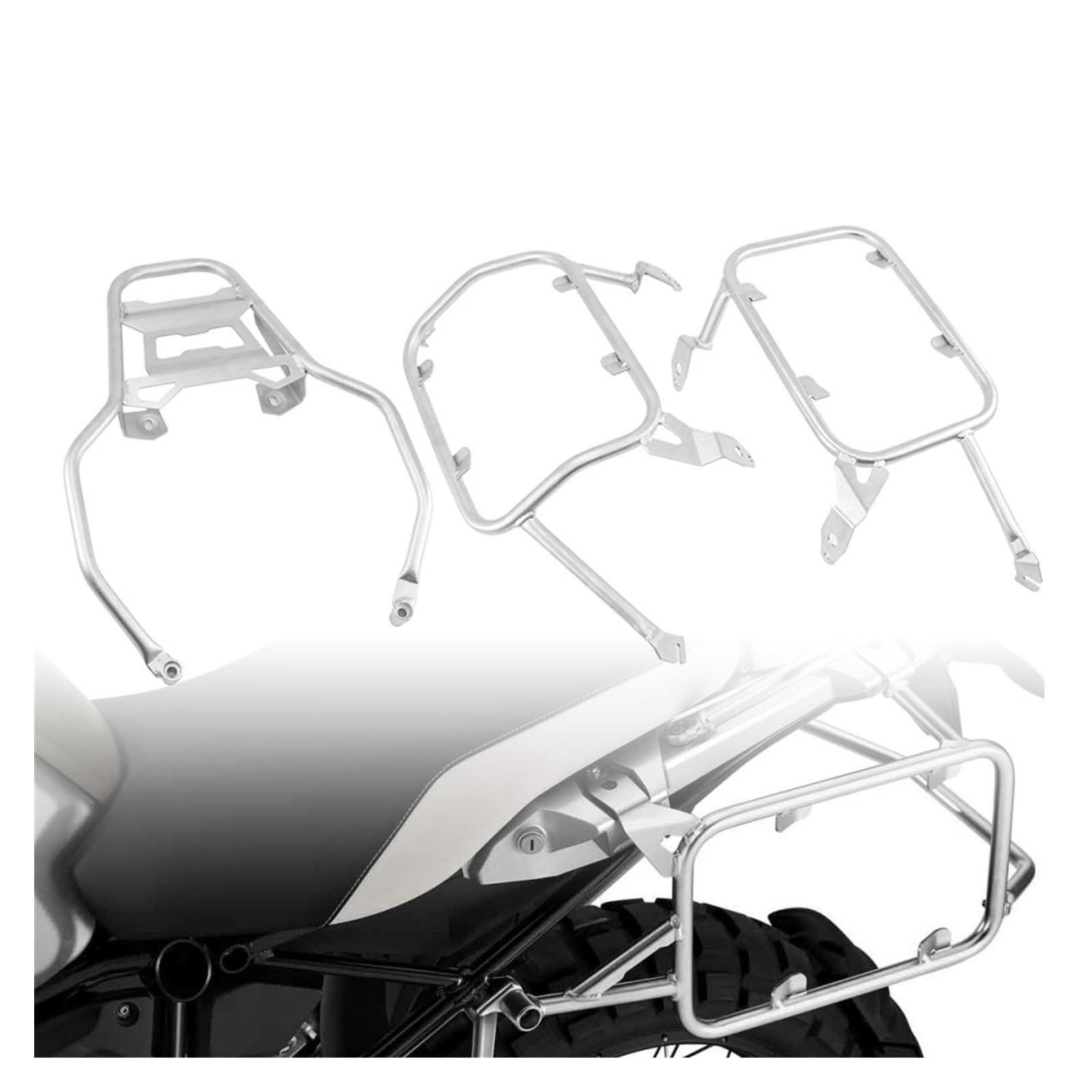 Support Arrière Porte-Bagages Moto Support De Bagage Latéral Supérieur De Moto pour F850GS pour Adventure F750GS Support De Support De Sacoche De Coffre Arrière Supérieur