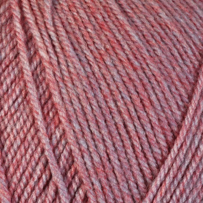 WoolCraft Aran with Wool 400g Knitting & Crochet Yarn, Great Value Acrylic with 25% Wool Yarn, Choose from 43 Shades, 800 Metres, 400g Balls, Pack of 5, Tudor Rose