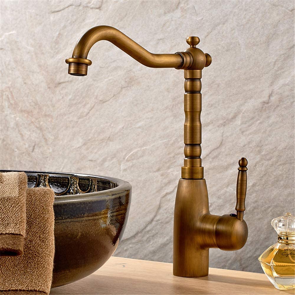Mitigeur de cuisine en cuivre anti éclaboussure robinet argent eau chaude froide