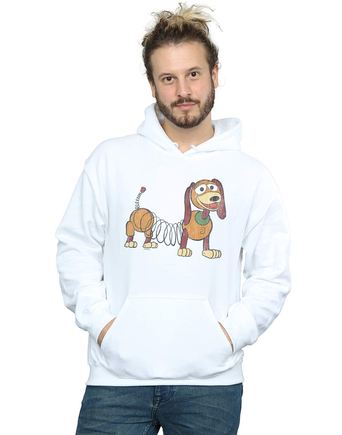 Absolute Cult Men's White Disney Toy Story 4 Slinky Pose Hoodie XXXX-Large