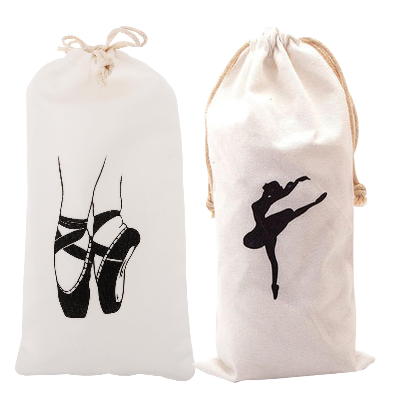 BESPORTBLE Bolsa para Zapatillas de Ballet (4 Unidades): Bolsas para Zapatillas de Punta, con cordón, Organizador de para Mujeres, niñas y Bailarinas, Accesorios para Exteriores.