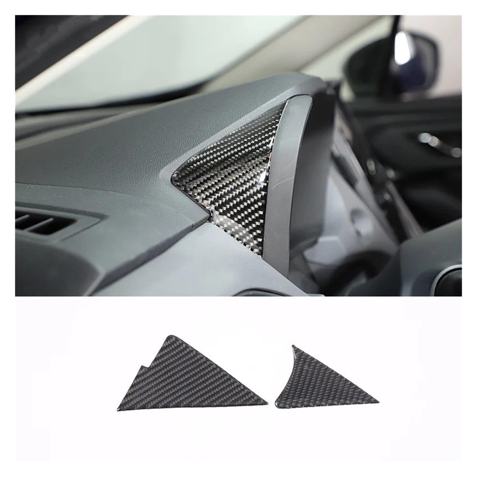 Interior Mouldings for Subaru for Crosstrek 2024 Black Carbon Fibre Car Interior Decoration Trim Frame Stickers Car Accessories Car Accessory(O-b)