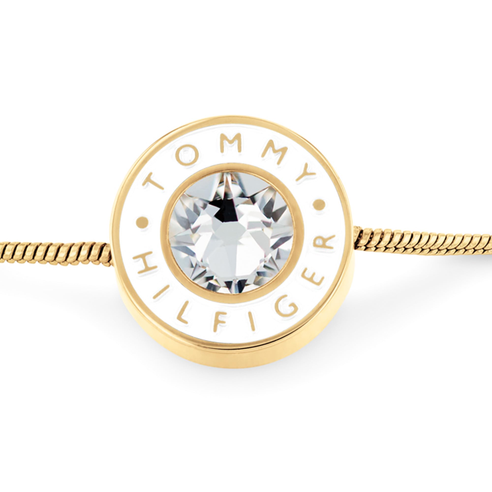 Tommy Hilfiger Jewelry Braccialetto da Donna in Oro Giallo con un Cristallo - 2780806