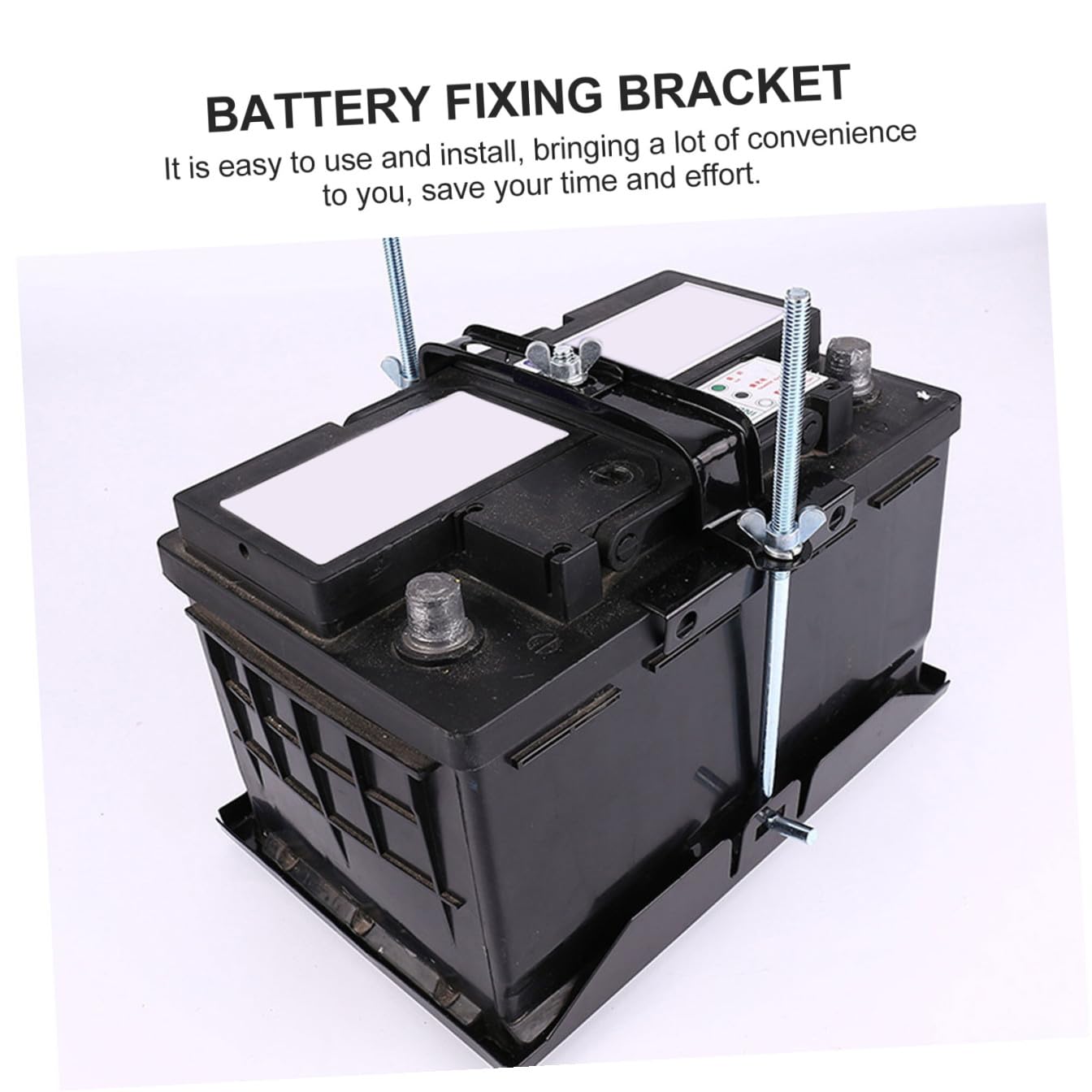 Support de Batterie de Voiture en Fer 1 Set, Noir
