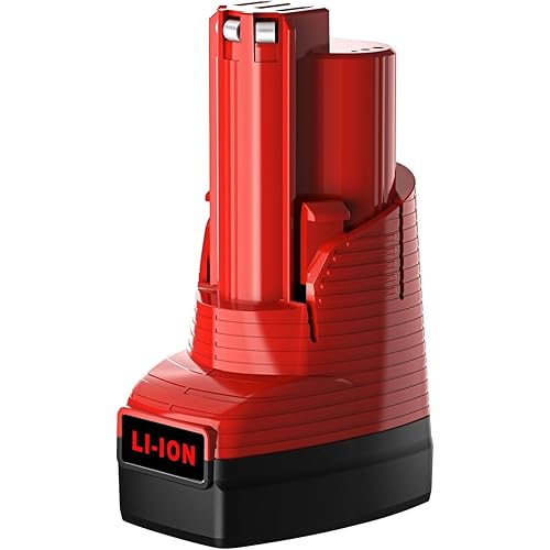 Mrupoo 12V 2500mAh Replacement Battery Compatible with Milwaukee 2500mAh Power Tools Red