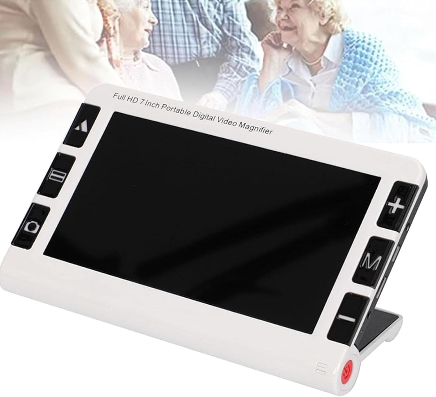 Electronic Magnifier 7 Inches 2X-32X Zoom for Visually Impaired, Portable Digital Magnifying Glass with 26 Color Modes, Ideal for Reading and Low Vision