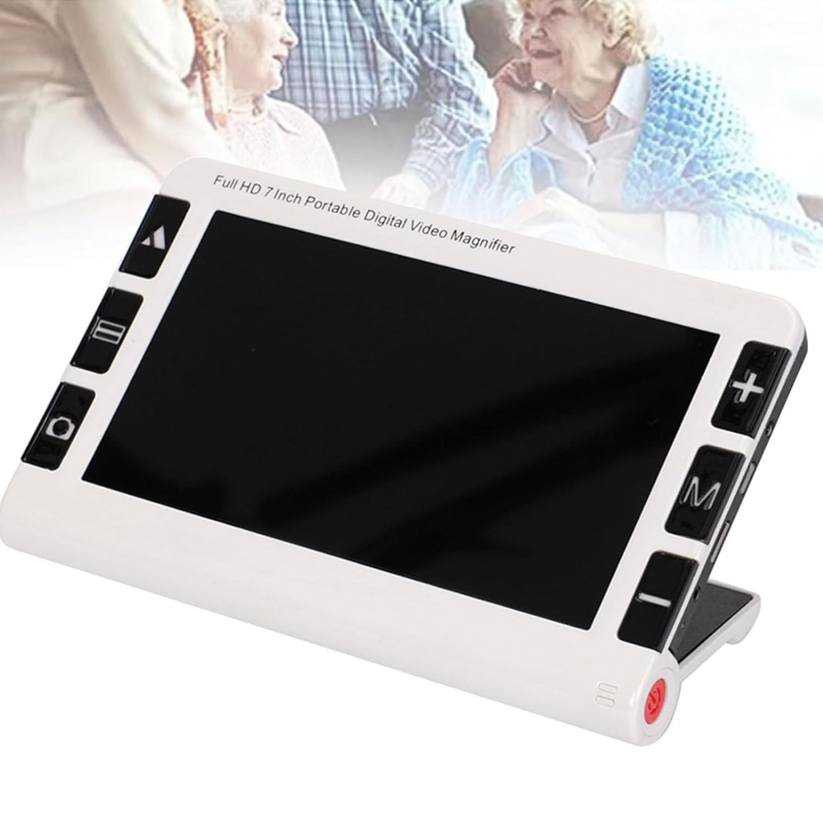 Lupa electrónica de 7 Pulgadas con Zoom de 2X a 32X, Lupa portátil para Lectura de periódicos para Personas con discapacidad Visual, Lupa Digital de 26 Modos de Color, para Personas Mayores