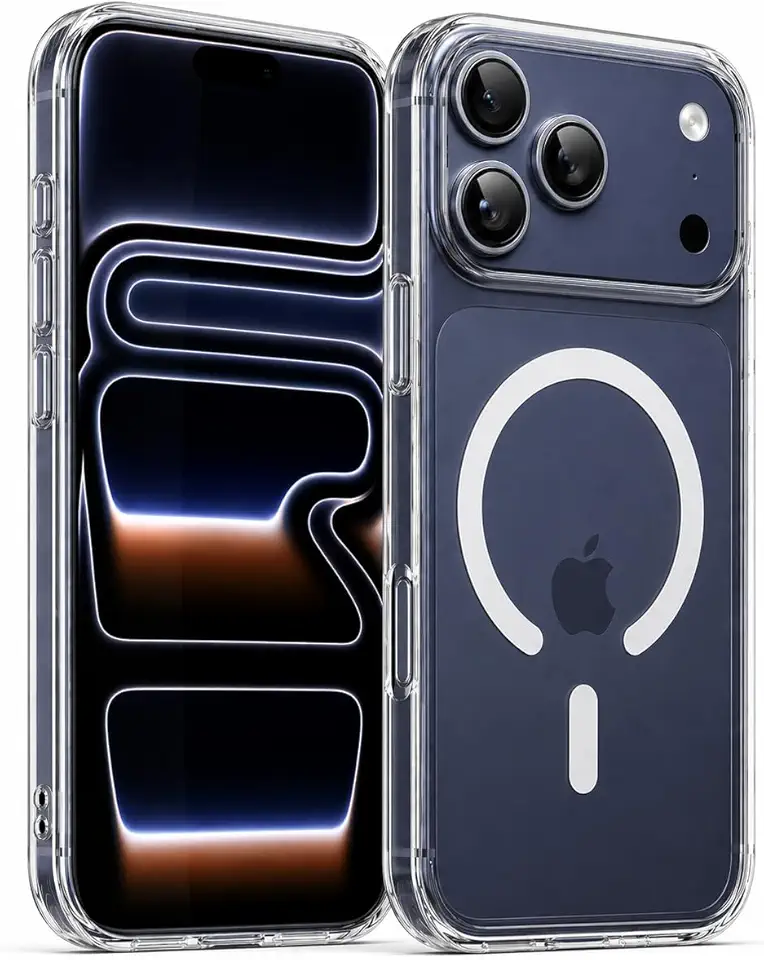 Capa Magnética para (Iphone 17 Pro Max) Transparente Premium compatível com Mag-Safe Anti Impacto e Anti Amarelamento (Iphone 17 Pro Max)