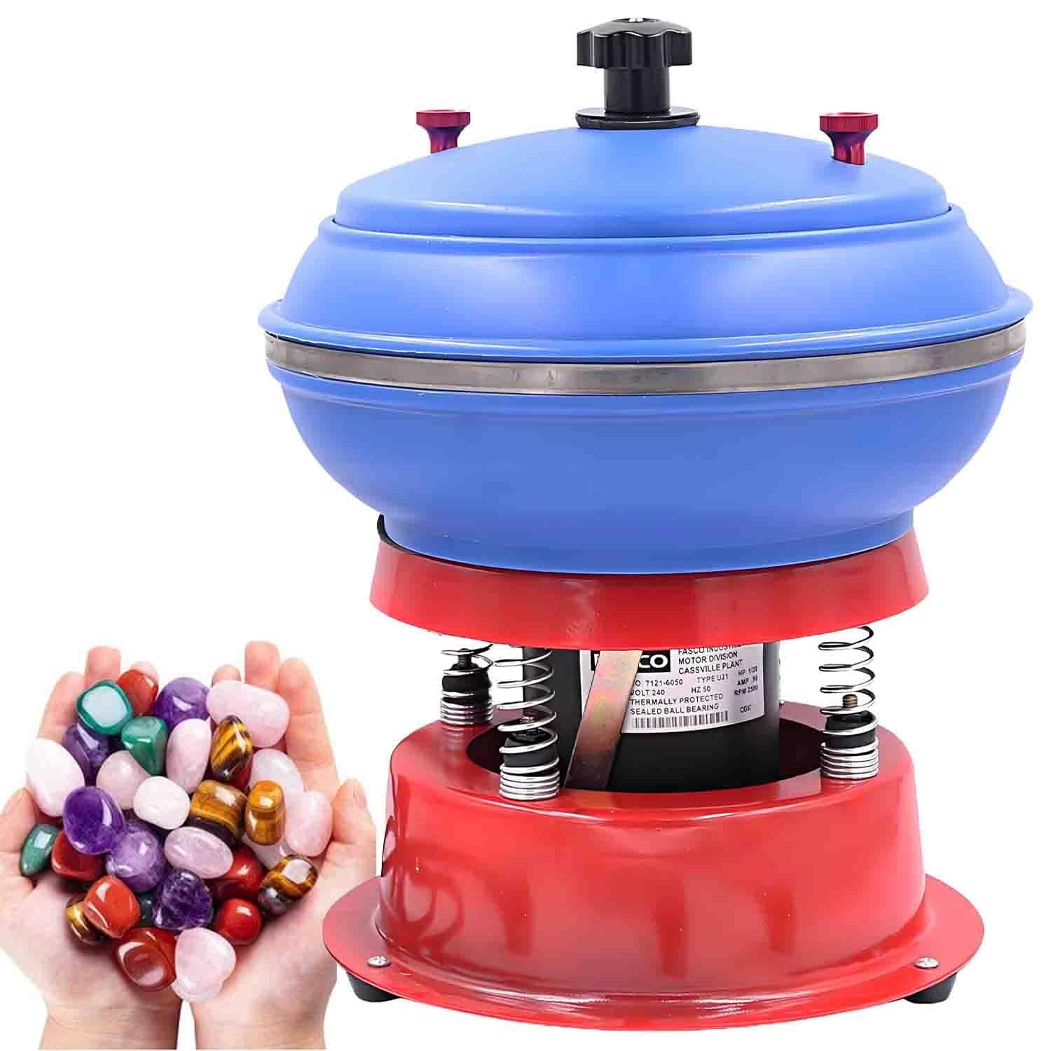 UORDBY Magnetic Tumbler Jewelry Polisher, Big Capacity Electric Vibrating Bowl, Vibratory Rock Tumbler, Vibrating Polishing Drum Vibrating Bowl, for Jade, Jewellery & Metal Edge Polishing