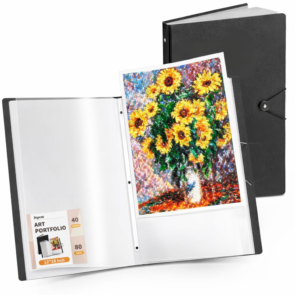 Amazon.com: JoyCat 12 x 18 Art Portfolio Binder, 40 Pockets