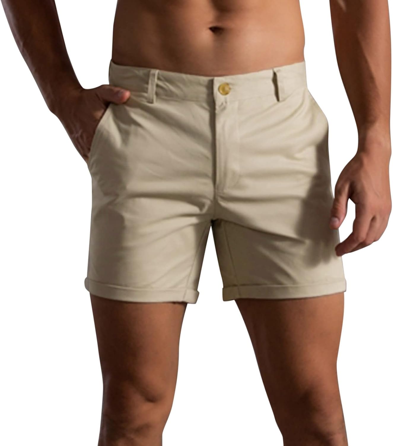 Mens Summer Stretch Chino Shorts Casual Slim Flat Liberia Ubuy