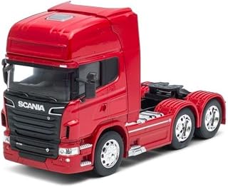 Scania R730 V8 Trucado Welly 1:64 Vermelho