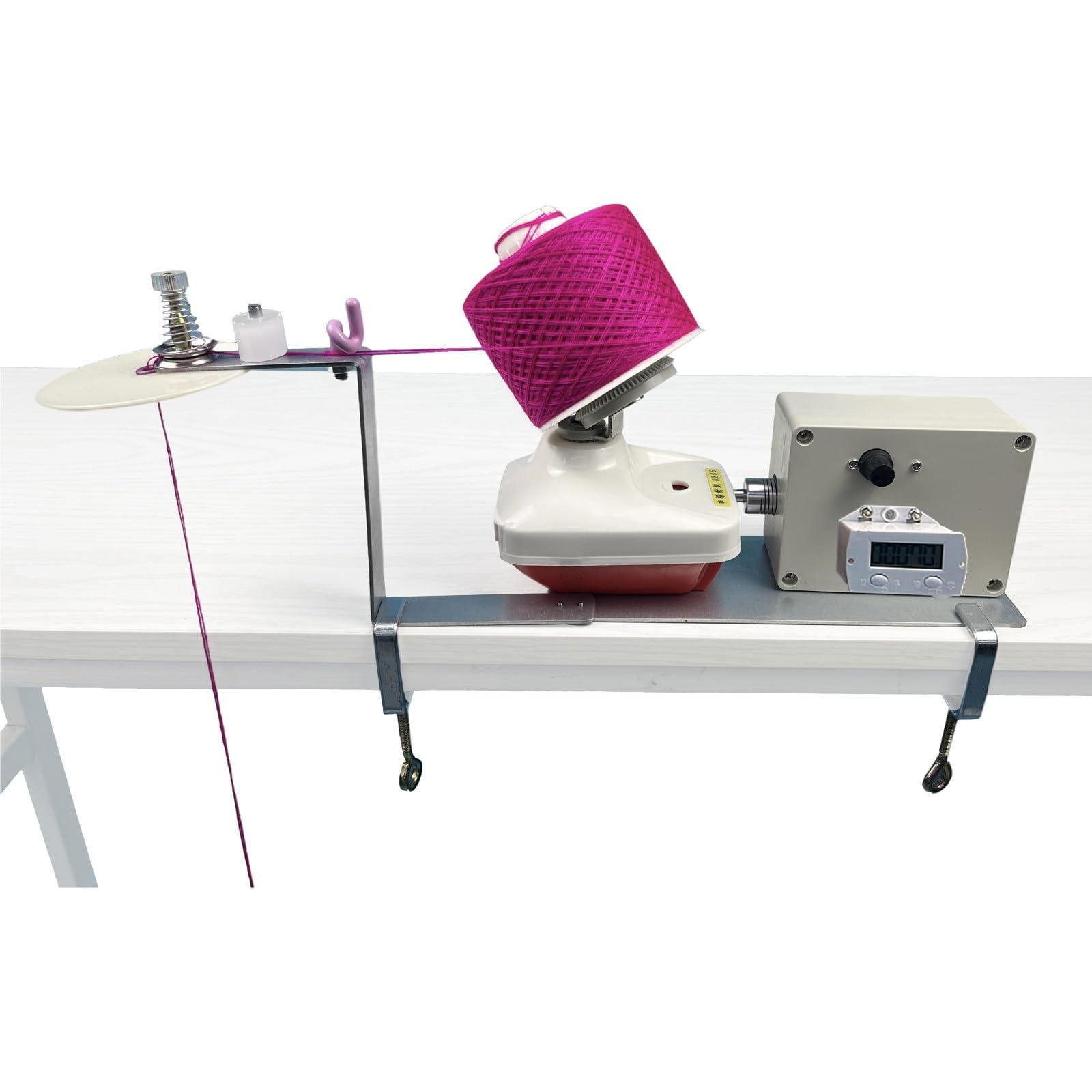 Elektrischer Wollwickler mit Zählwerk, 500 g Wollwickler mit großer Kapazität, einstellbarer Geschwindigkeit und Rundenzählfunktion, geräuscharm, Haushalts-Strickwollwickler for den Schreibtisch