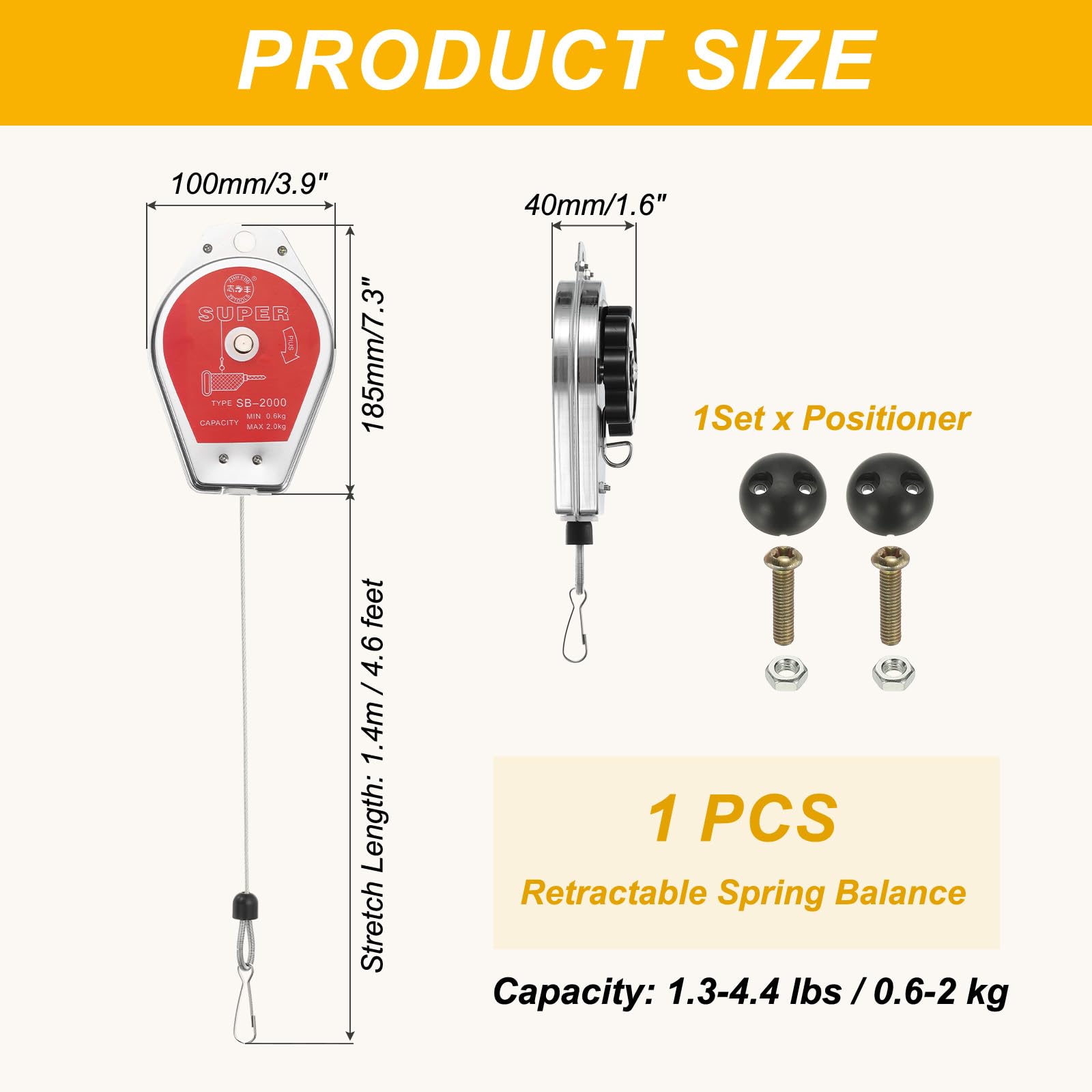PATIKIL Retractable Spring Balancer - Image 2