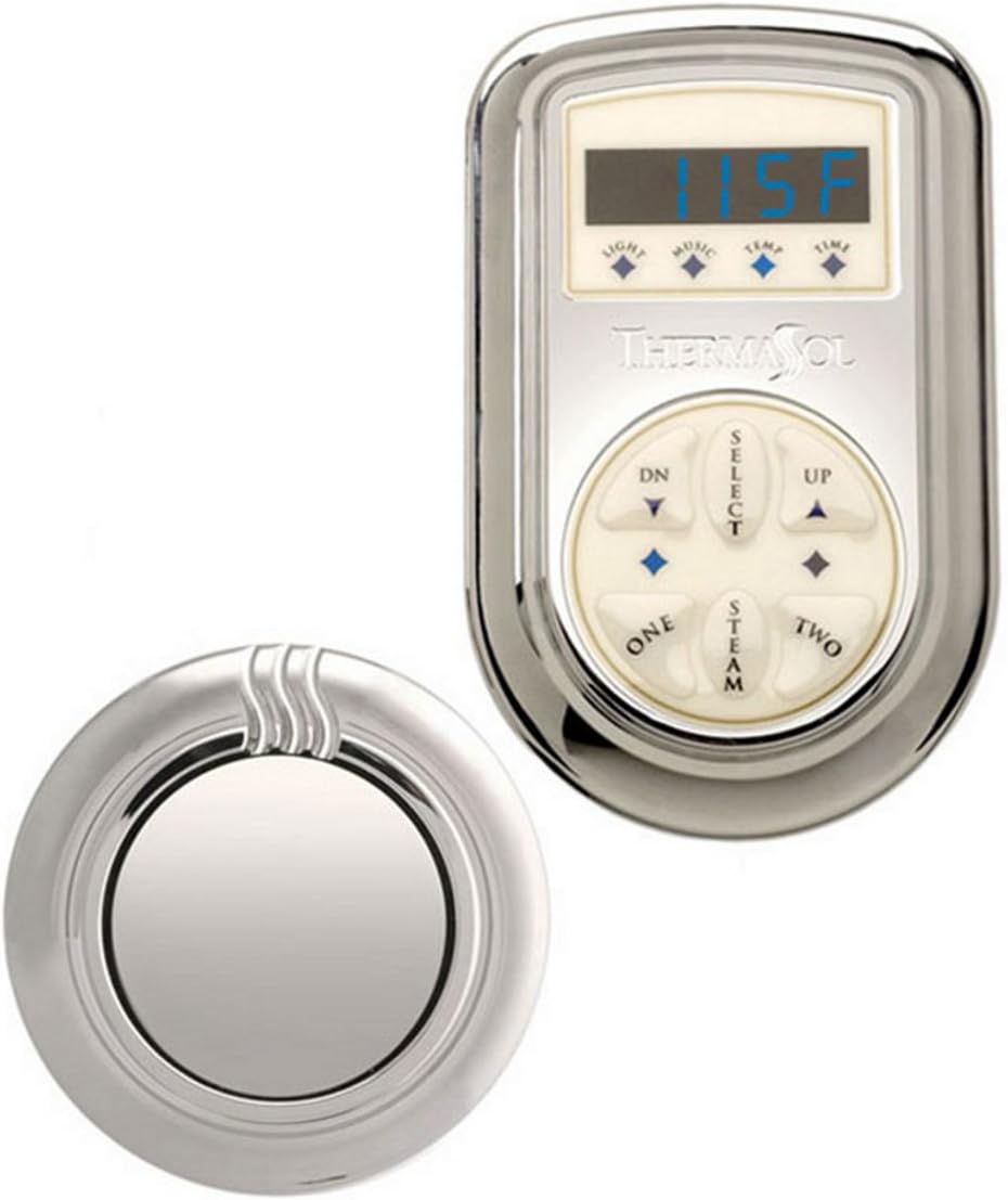 THERMASOL SETNTSPN Signature Series Kit, Polished Nickel Steam Bath Controls