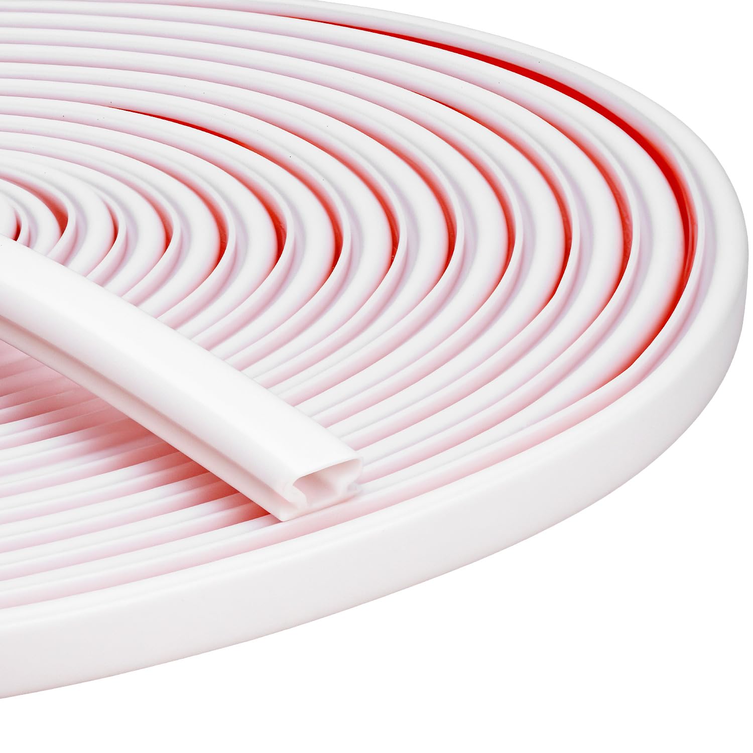 QWORK® 6m/3.3ft Self-Adhesive Draft Excluder Seal Strip for Doors Windows - D-Shape 10x6mm - Soundproof Insulation for 2.5-5.5mm Gap