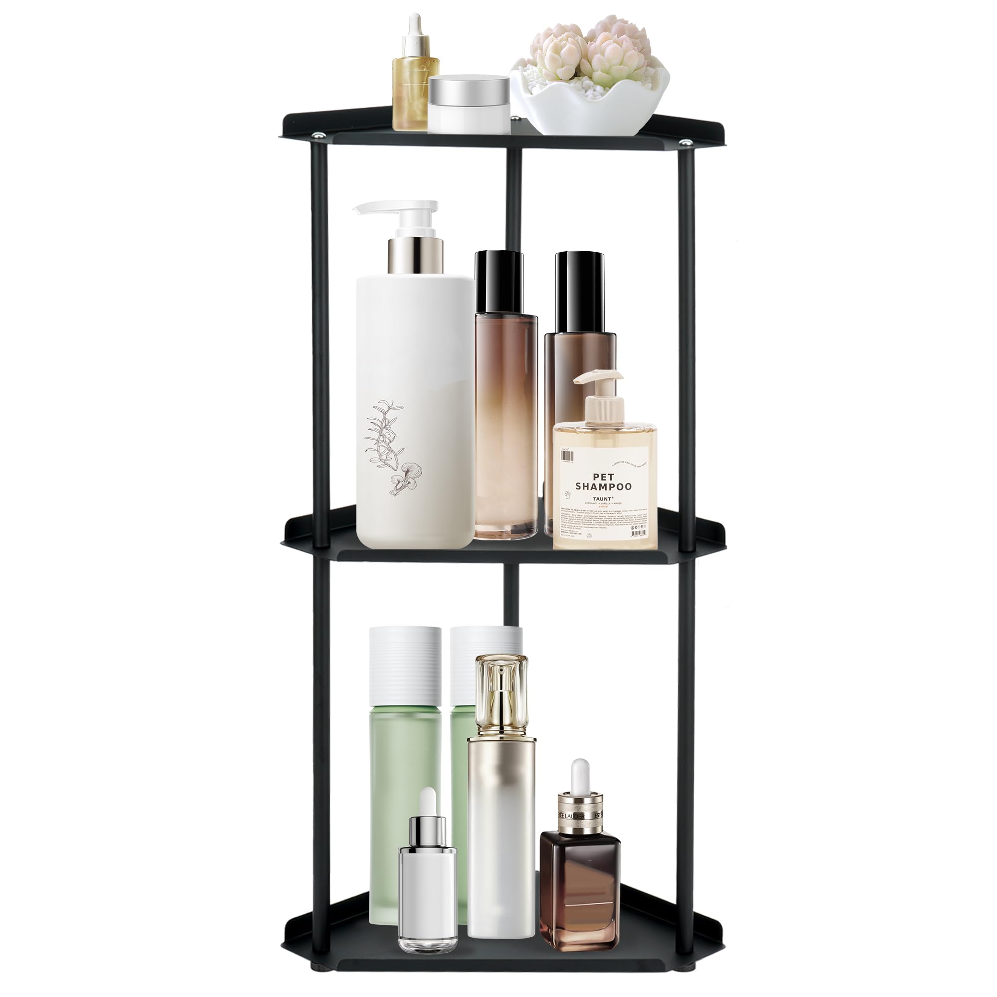 ohbien 3 Tier Freestanding Shower Caddy Corner, Shower Organizer Stand